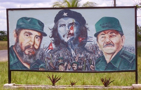Fidel, Che, Raul - Military Base near Jovellanos © Clayton Burne