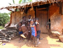 The friendly children of Bonkro village will soon have a school which is currently being constructed from conservation funds raised as a result of the nearby picathartes colony. Photo by Adam Riley