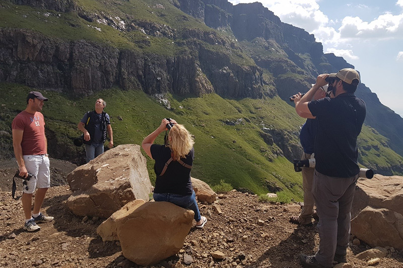 Ledningsgruppen fågelskådar Sani Pass