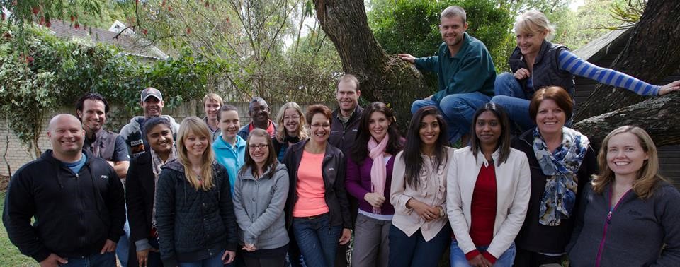 Equipo de oficina en 2014 en la antigua oficina de Fettes Road, Pietermaritzburg